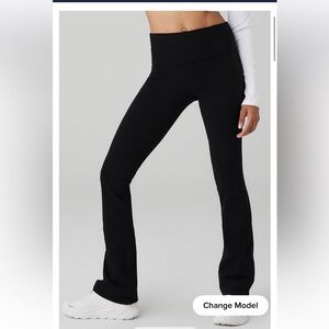Alosoft Foldover Bootcut Legging Black Size S
